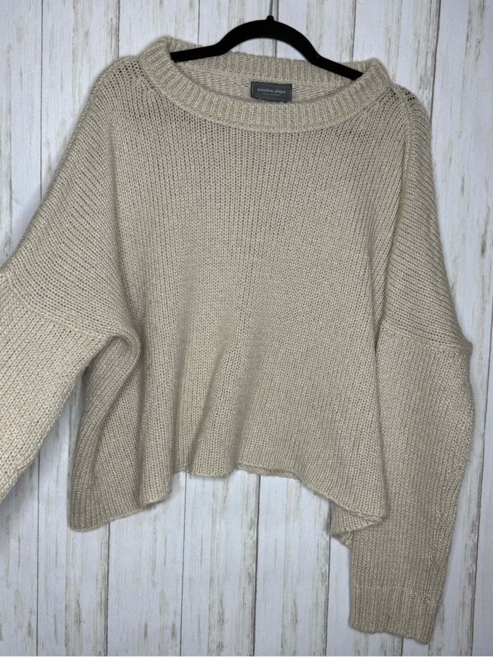 Anthropologie Wooden Ships Cream oversized sweater